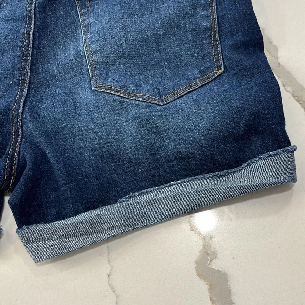 Vigoss | Marley Short Juniors Blue Denim Cuffed Jeans Shorts Size 11 Women's